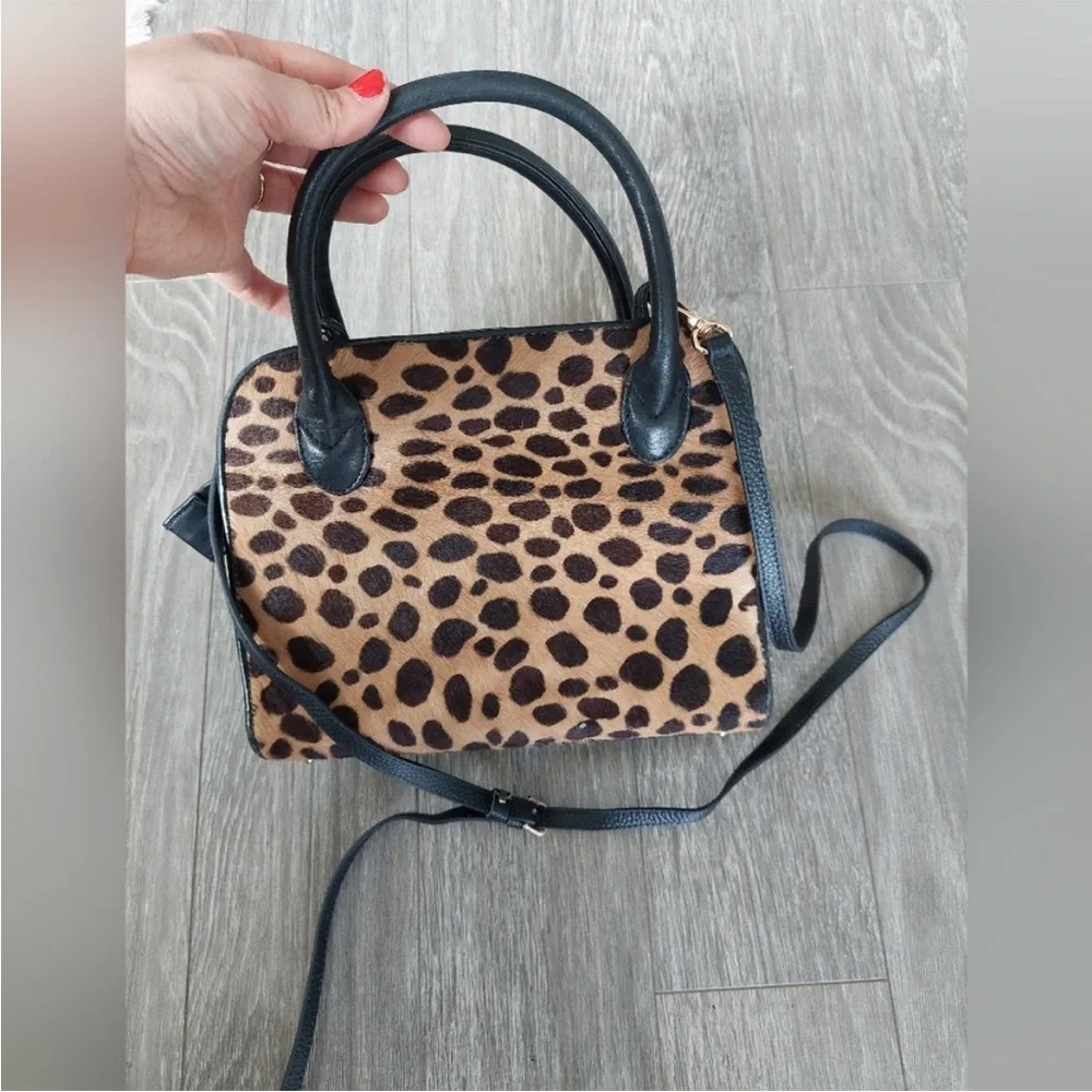 Western style leopard print crossbody